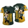 Disney Minnie Mouse Green Bay Packers 54 Gift for Fan 3D T Shirt S 2