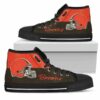 Divided Colours Stunning Logo Cleveland Browns Custom Canvas High 2