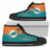 Divided Colours Stunning Logo Miami Dolphins Custom Canvas High To 2