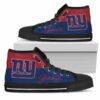 Divided Colours Stunning Logo New York Giants Custom Canvas High T 2