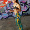 Dizzy Motion Zig Zag Jacksonville Jaguars Leggings 3