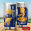 Duke Blue Devils Pooh Custom Name Tumbler 3