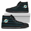 Edge Straight Perfect Circle Miami Dolphins Custom Canvas High Top 2