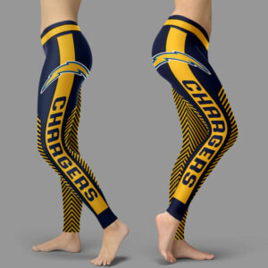 Fashion Gorgeous Fitting Fabulous Los Angeles Chargers Leggings 3