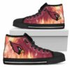 Fighting Like Fire Arizona Cardinals Custom Canvas High Top Shoes 3