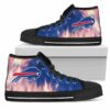 Fighting Like Fire Buffalo Bills Custom Canvas High Top Shoes L98 2