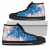 Fighting Like Fire Detroit Lions Custom Canvas High Top Shoes L98 3