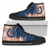 Fighting Like Fire Indianapolis Colts Custom Canvas High Top Shoes 2