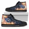 Fighting Like Fire Tennessee Titans Custom Canvas High Top Shoes L 2