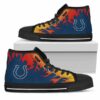 Fire Burning Fierce Strong Logo Indianapolis Colts Custom Canvas H 2