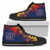 Fire Burning Fierce Strong Logo New York Giants Custom Canvas High 2