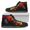 Fire Chicago White Sox MLB Custom Canvas High Top Shoes 2