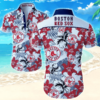 Flower Mlb Boston Red Sox Hawaiian Graphic Print Short Sleeve Hawaiian 2