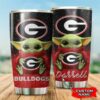 Georgia Bulldogs Baby Yoda Custom Name Tumbler 2