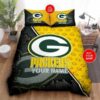 Green Bay Packers 2 Gift For Fan Personalized Duvet Quilt Bedding 3