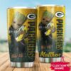 Green Bay Packers Baby Groot Custom Name Tumbler 2