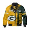 Green Bay Packers Bomber Jacket graphic heart ECG line 2