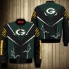 Green Bay Packers bomber Jacket lightning graphic gift for men 2