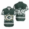 Green Bay Packers Hibiscus Flowers Hawaii Shirt and Shorts Summer Coll 3