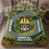 Green Bay Packers Skull 5 Gift For Fan Personalized Duvet Quilt Be 3