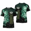 Green Bay Packers Sugar Skull Gift For Fan 3D T Shirt Sweater 2