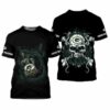 Green Bay Packers Team Logo Devil and Skull Gift For Fan 3D T 2