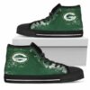 Green Bay Packers Vintage Custom Canvas High Top Shoes L98 3