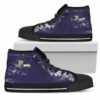 Grunge Vintage Logo Baltimore Ravens Custom Canvas High Top Shoes 2