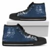 Grunge Vintage Logo Indianapolis Colts Custom Canvas High Top Shoe 2