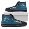 Grunge Vintage Logo Los Angeles Chargers Custom Canvas High Top Sh 2