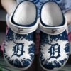 HOT MLB Team Detroit Tigers White-Navy Crocs Shoes 2