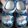 HOT MLB Team Los Angeles Dodgers White-Blues Crocs Shoes 2