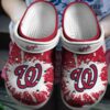 HOT MLB Team Washington Nationals Red-White Crocs Shoes 3