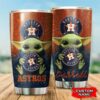 Houston Astros Baby Yoda Custom Name Tumbler 3