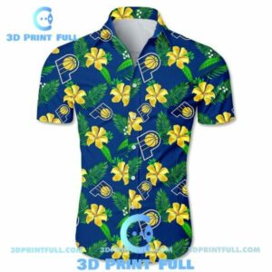 Indiana Pacers Hawaiian Shirt Small Flowers 3