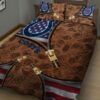 Indianapolis Colts American Flag Leather Pattern Bedding Set 4