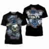 Indianapolis Colts Skull Gift For Fan 3D T Shirt Sweater Zip Hoodi 2