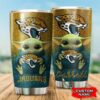 Jacksonville Jaguars Yoda Custom Name Tumbler 2