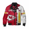 Kansas City Chiefs Bomber Jacket graphic heart ECG line 2