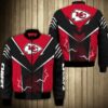 Kansas City Chiefs bomber Jacket lightning graphic gift for men 3