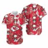 Kansas City Chiefs Coconut Leaves And Skulls Hawaii Shirt and Shorts S 2