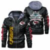 Kansas City Chiefs leather Jacket Champion Gift for fans 3