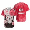 Kansas City Chiefs Skull Gift For Fan Hawaiian Graphic Print Short 2