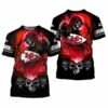 Kansas City Chiefs Skulls Devil Skeleton Gift For Fan 3D T Shi 3