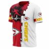 Kansas City Chiefs T-shirt graphic heart ECG line 2