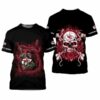 Kansas City Chiefs Team Logo Devil and Skull Gift For Fan 3D T 2