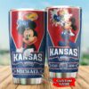 Kansas Jayhawks Tumbler Mickey Mouse NCAA 11 custom name 3