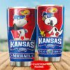 Kansas Jayhawks Tumbler snoopy NCAA 12 custom name 2