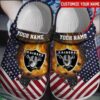 Las Vegas Raiders American Flag Personalized Crocband Crocs 2