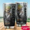 Las Vegas Raiders Baby Groot Custom Name Tumbler 2